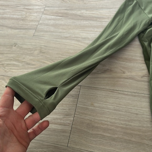 RYDERWEAR olive green long sleeve top - Picture 4 of 5